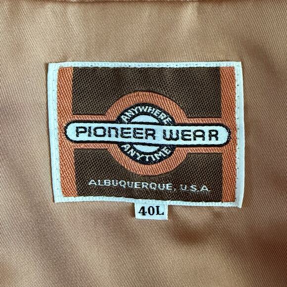 Vintage Pioneer Wear Genuine Leather Brown Suede Western Sport Coat Jacket USA - Picture 4 of 5